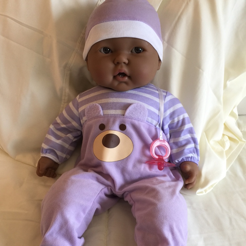 Baby Doll -  20” Soft Body,  Baby Doll Purple and white Outfit - Pre-owned
